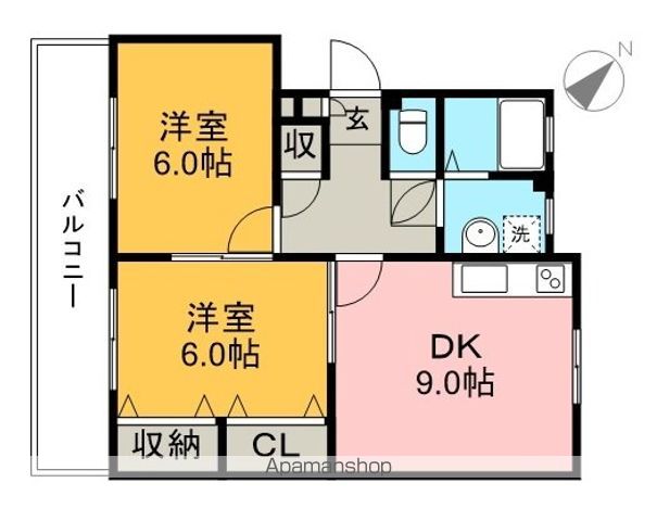 泉野ハイツ 403号室 間取り