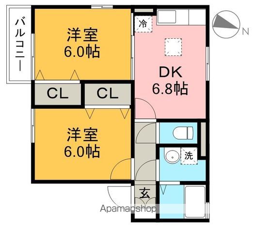 ガーデンハイムウシオ 101号室 間取り