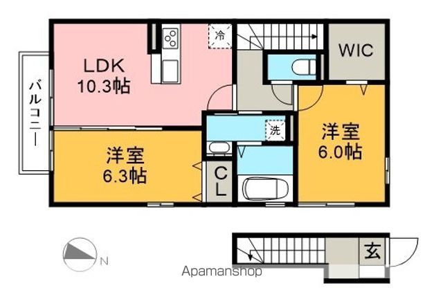 オーロ・ティエラ 201号室 間取り