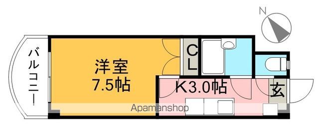 ピュアコート高須 405号室 間取り