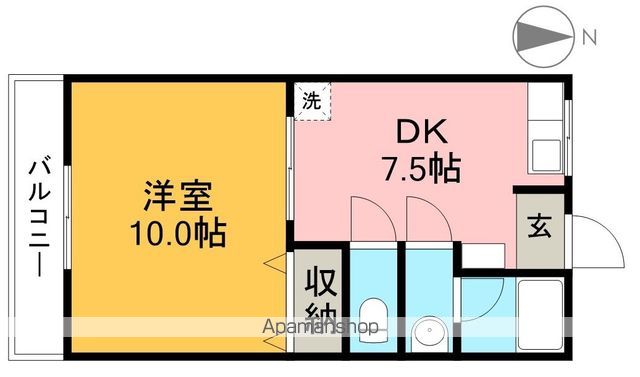 シルキーハイツ 203号室 間取り