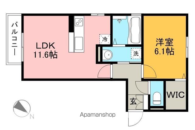 ホープ　Ａ棟 203号室 間取り