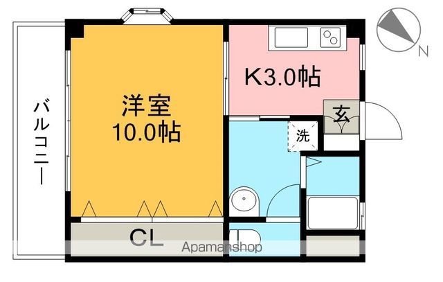 ＡＢＩＤＥ 412号室 間取り