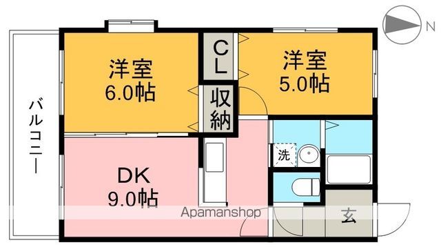 ハイツ六泉Ⅲ 303号室 間取り