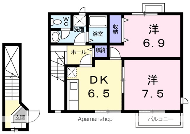 ソレアード緑ヶ丘 203号室 間取り