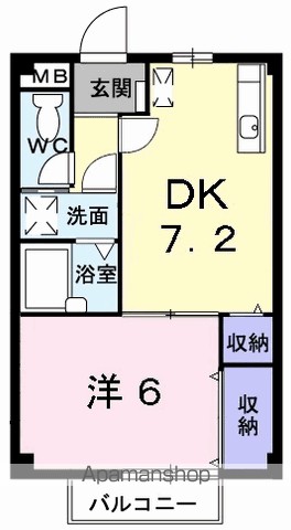 あうんハイツ 202号室 間取り