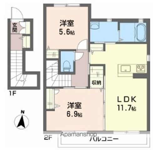 シャーメゾン　ラディア 203号室 間取り