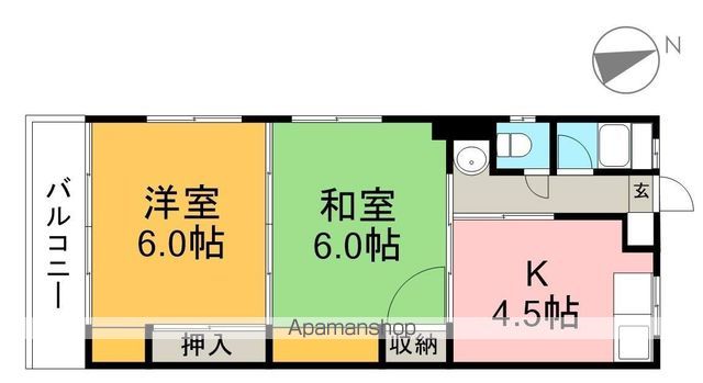 ハイツ杉村 10号室 間取り