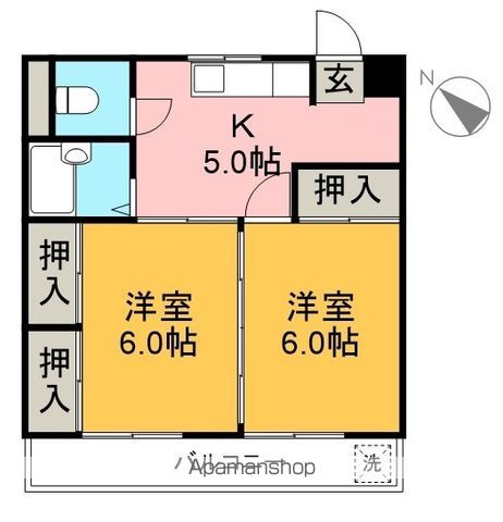 グリーンパレス・塩屋崎 305号室 間取り