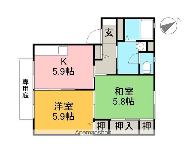 ヘリテージ雅Ⅰ　Ｂ棟 101号室 間取り