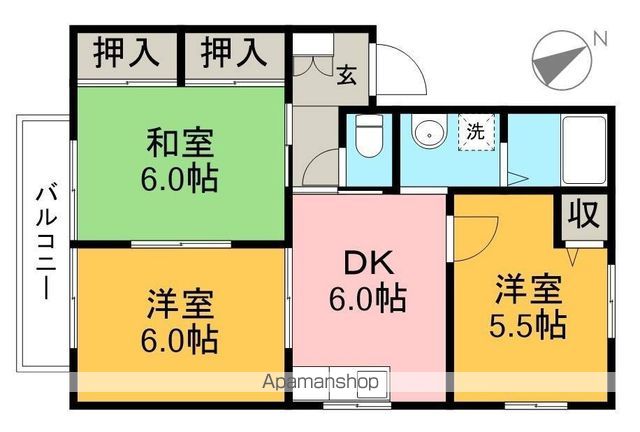 ルピナスＫ 203号室 間取り