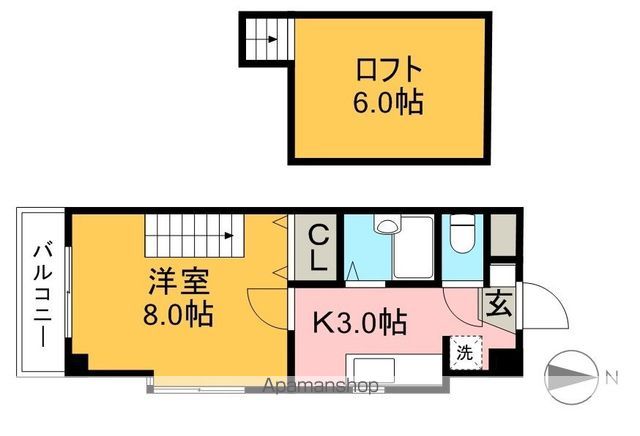 ＣＲＡＹ４（クレヨン） 501号室 間取り