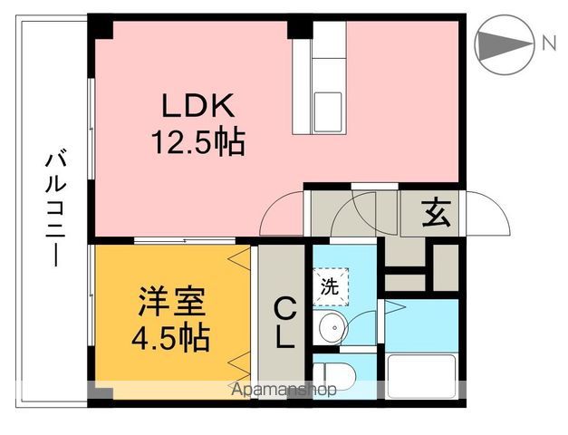 グランビュー 613号室 間取り