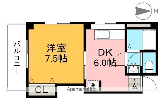 ノワール弥右衛門 201号室 間取り
