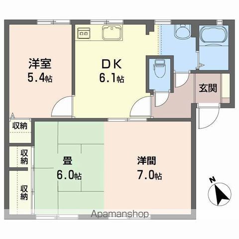 Ｙ&rsquo;ｓ２１　Ｃ棟 101号室 間取り
