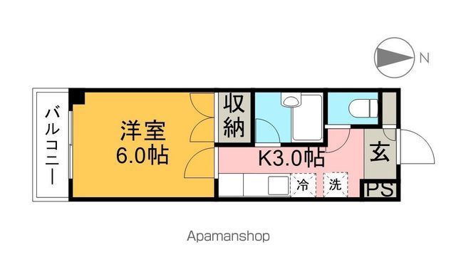 荒川ハイツ 302号室 間取り