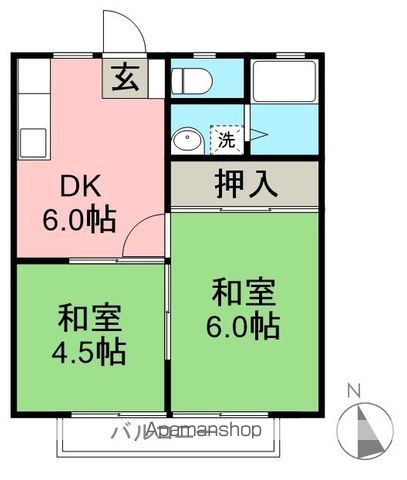 司ハイツ 201号室 間取り