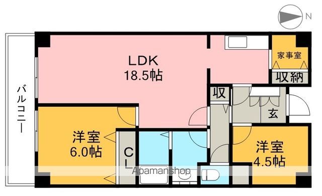 エムディハイム高知 1204号室 間取り