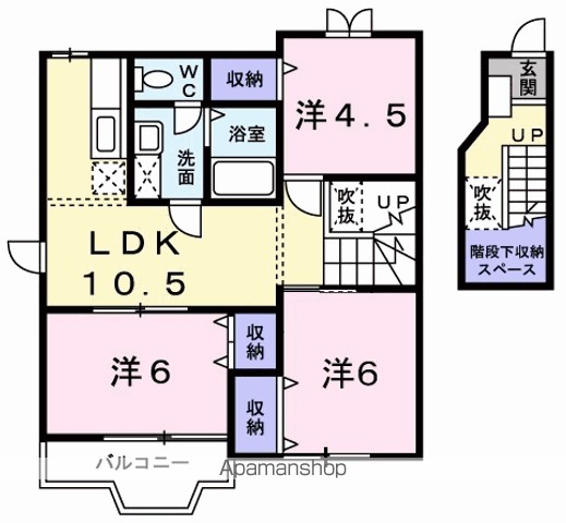メゾンシャルマンＣ 202号室 間取り