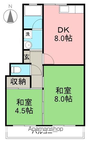 コーポ一宮Ⅰ 203号室 間取り