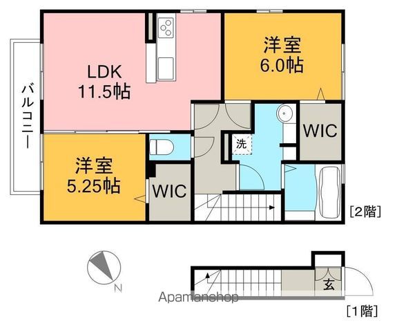 ボナール朝倉西町 207号室 間取り