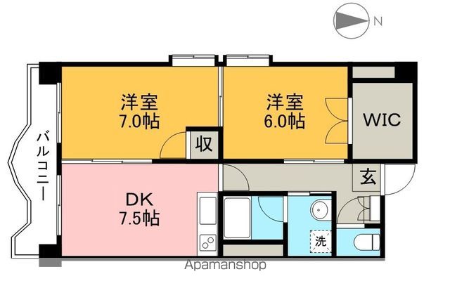 クレアフジモト 503号室 間取り