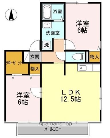 ソフィア横町　Ｄ棟 201号室 間取り