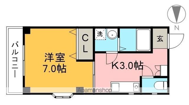 碧里 1A号室 間取り