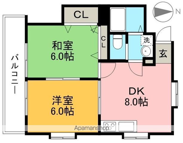 リフュージュ・Ｋ 201号室 間取り