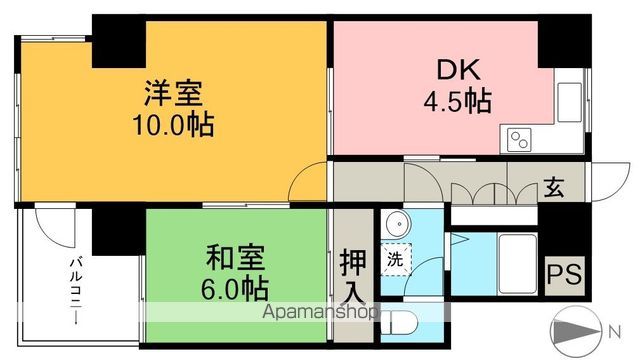 住友ハイツ 601号室 間取り