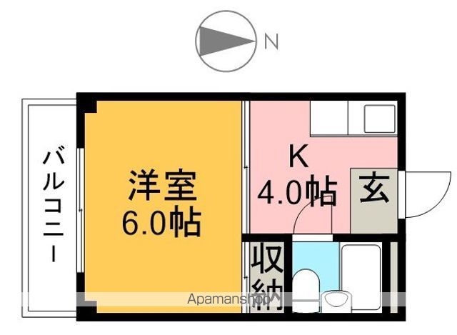 パレス幸 302号室 間取り