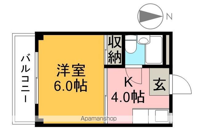 パレス幸 303号室 間取り