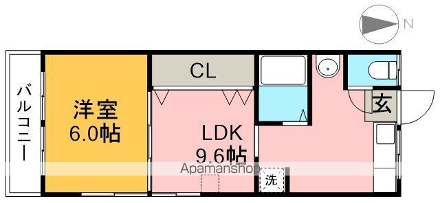 加志崎ハイツ　南棟 306号室 間取り
