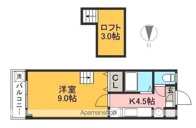 メゾンレーヴ潮江 407号室 間取り
