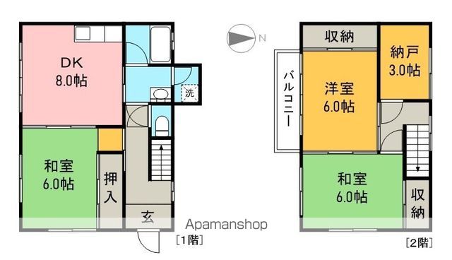 大津貸家（大津甲９８４－８） 間取り