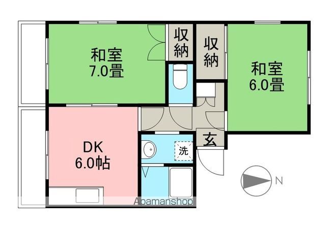 高橋コーポ　南棟 201号室 間取り