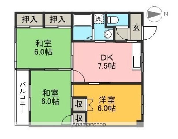 マンションベスタ 203号室 間取り