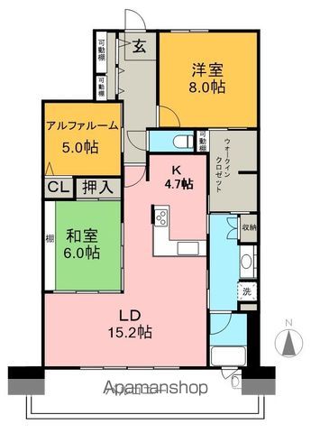 アルファステイツ御座 1008号室 間取り