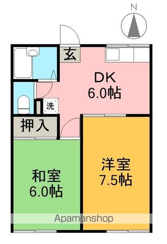 サンハイムⅡ 103号室 間取り
