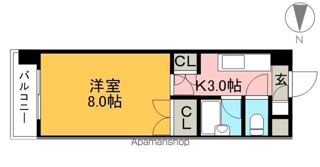 ジョイフル薊野 407号室 間取り