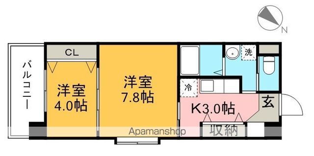 シアン・ド・ギャルド 205号室 間取り