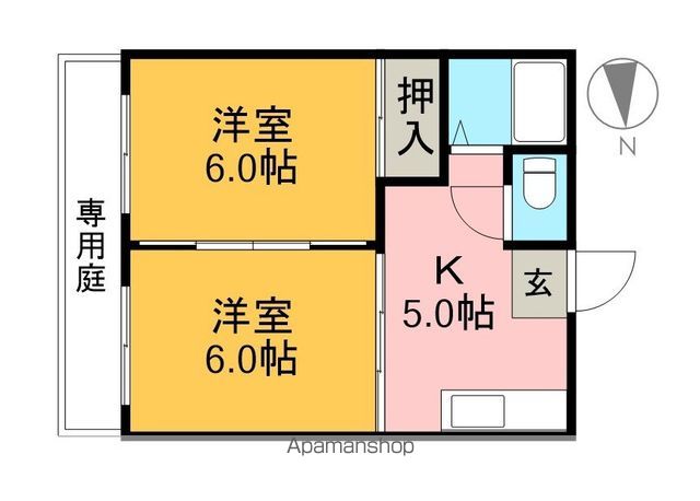 長崎ハイツ 102号室 間取り