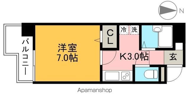 ＧｒａｎｄＣｏｕｒｔ鷹匠町 804号室 間取り