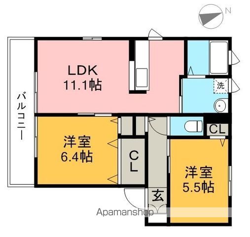 ポラリス　Ｇ 101号室 間取り