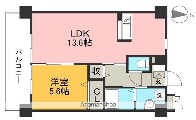 エルフィーノⅡ 603号室 間取り