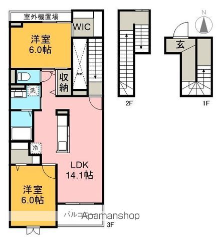 イースト・ケイ 302号室 間取り