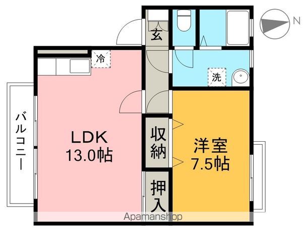 セジュールピノ 101号室 間取り