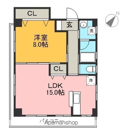 レイバーハイツ 301号室 間取り
