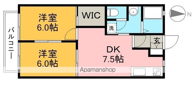 シャーメゾン井上 102号室 間取り