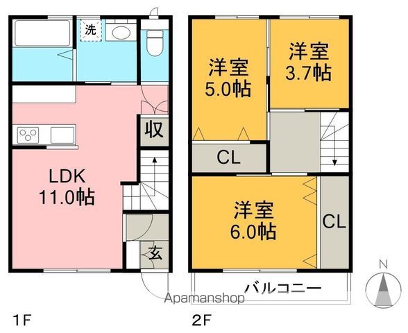 アリビオ百石町 103号室 間取り